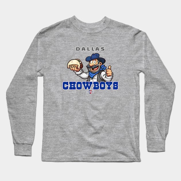 Dallas Chowboys Long Sleeve T-Shirt by wifecta